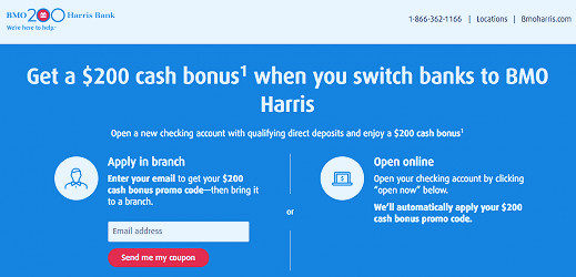 Free $200 with New BMO Harris Checking Account | by AskSebby | AskSebby